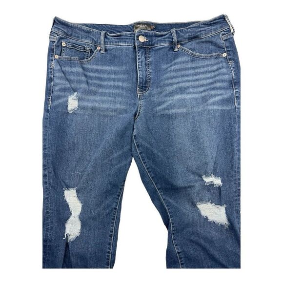 Torrid 20S distressed raw hem stretchy jeans - Picture 1 of 5